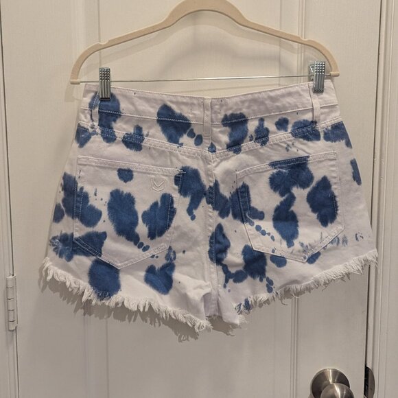 MUMU BLUE‎ Houston high waisted shorts indigo tie dye size 29 boho - Picture 4 of 8